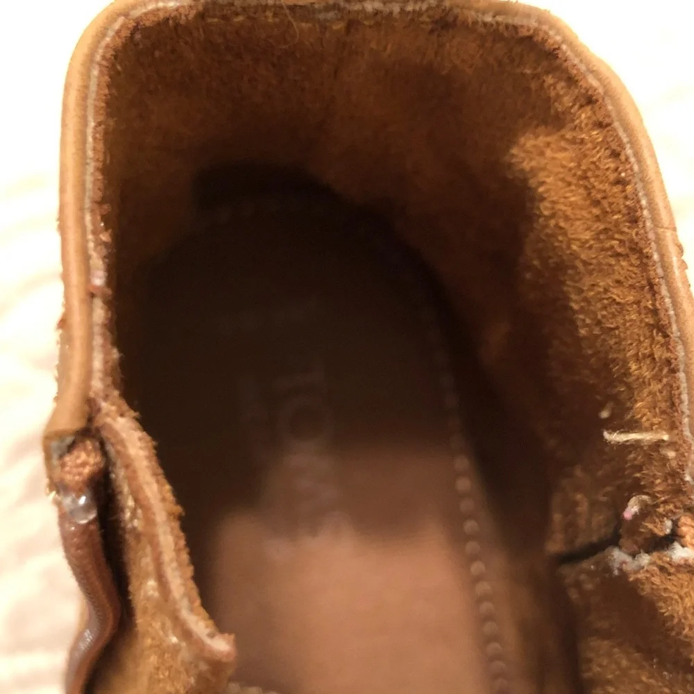 Toms Girls Tan Wedge Ankle Boots